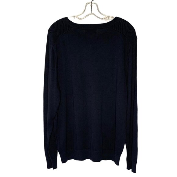NAUTICA Navy Blue Pullover Crewneck Long Sleeve Men's Sweater NWT Size Large - Picture 8 of 9